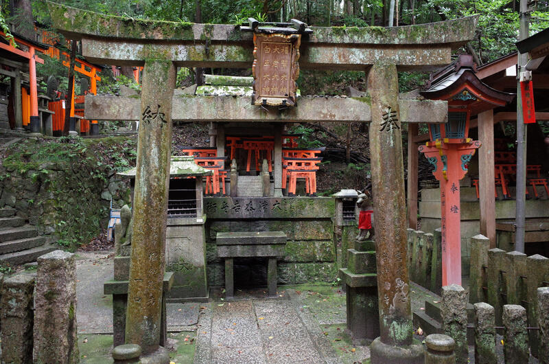 Part of the Fushimi Inari Shrine
